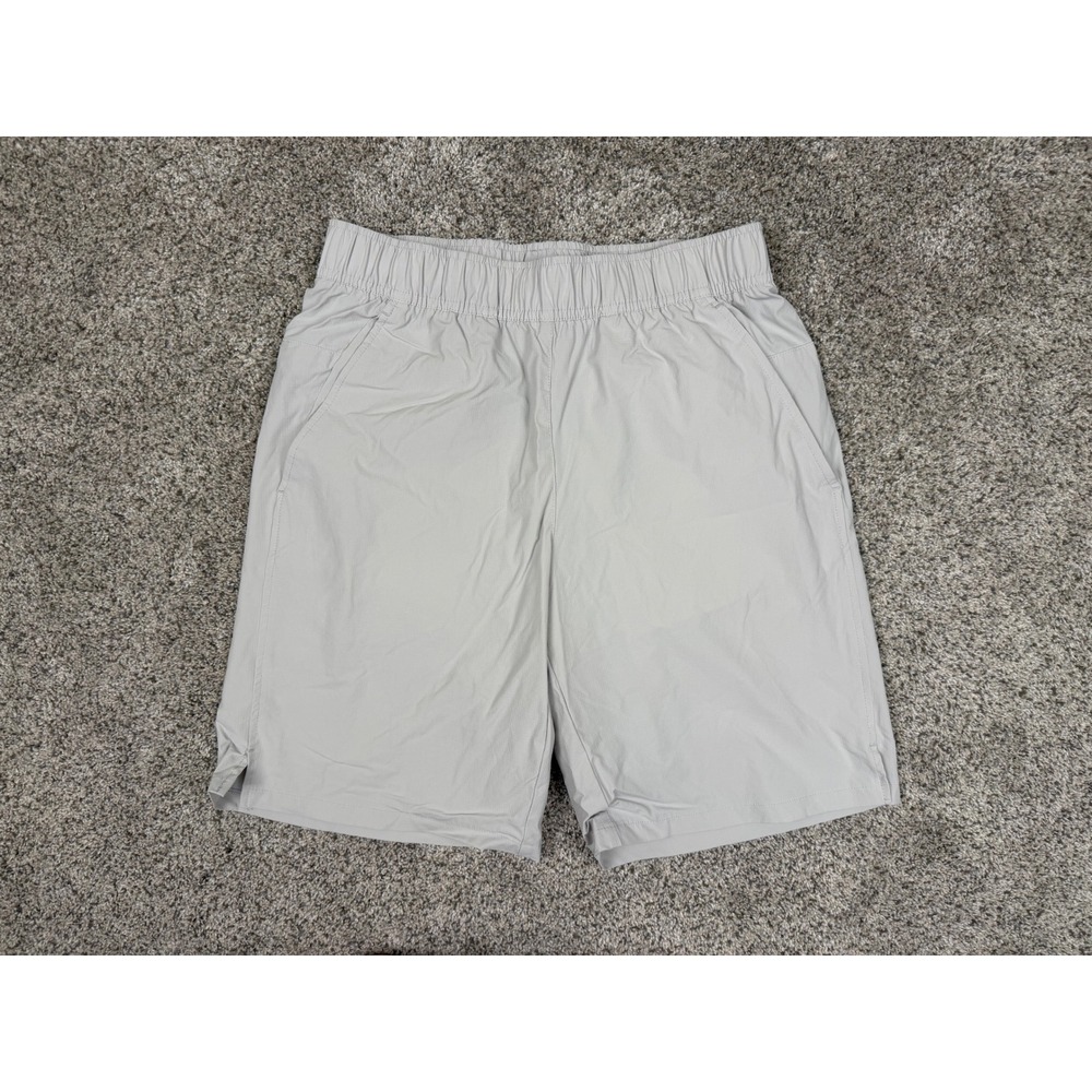 Tek Gear Mens Light Gray Elastic Waist Athletic Performance Shorts Size Small
